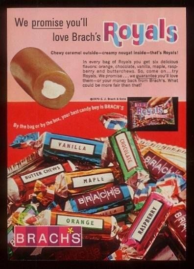 brach royals - We promise you'll love Brach's me love brachs Royals Chewy caramel outsidecreamy nougat insidethat's Royal in every bag of Royals you get six delicious Flavors orange, chocolate, vanilla, maple, rasp berry and butterchows. So, come on stry 