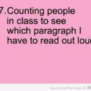 7. Counting people in class to see which paragraph have to read out loud medy