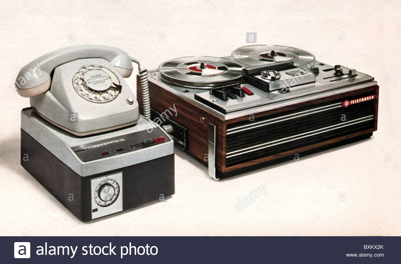 tape recorder phone - a damy Teleful a a alamy stock photo BXKX2K