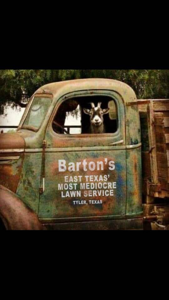 goat working on a car - Barton's East Texas' Most Mediocre Lawn Service Tyler, Texas