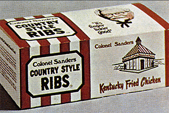 kfc menu 1970's - Colonel Sanders Colonel Sanders Country Style Ribs Kentucky Fried Chicken