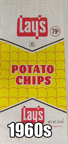 1 novembre 1954 - Laus Potato Chips Laus Net Wt.15025 1960S