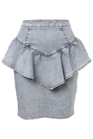 1980s jean skirt