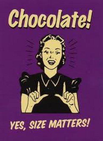 poster - Chocolate! W Yes, Size Matters!