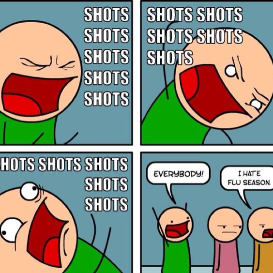 flu shot cyanide and happiness shots - Shots Shots Shots Shots Shots Shots Shots Shots Shots Shots Everybody! Hots Shots Shots Shots Shots I Hate Flu Season