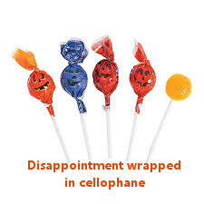 halloween lollipops - Disappointment wrapped in cellophane