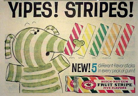 beech nut fruit stripe gum - Yipes! Stripes! Ava Zava different flavor sticks in every pack of gum! Cechn BeechNut Gum Fruit Stripe Five Flavors Grand