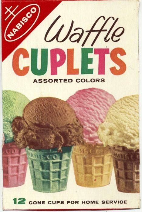 ice cream cone - W Waffle Nabisco Cuplets Assorted Colors 12 Cone Cups For Home Service
