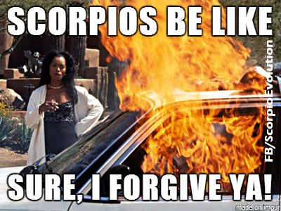 scorpio memes - Scorpios Be FbScorpioEvolution Sure, LForgive Ya! made on tour