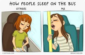 lol im so quirky - How People Sleep On The Bus Others