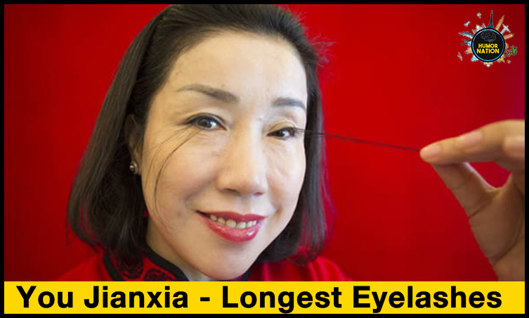guinness world records eyelashes - Humor Nation You Jianxia Longest Eyelashes