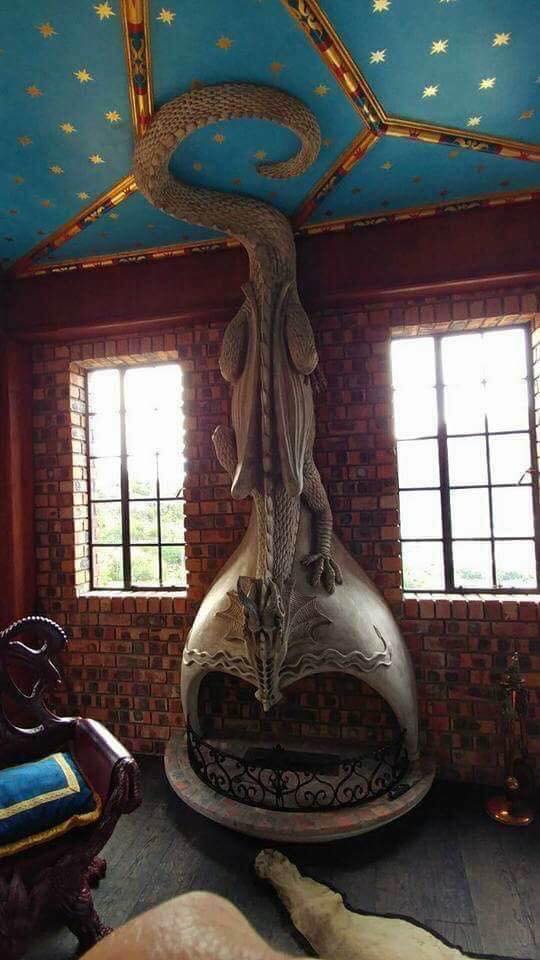 dragon fireplace