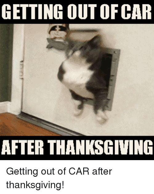 thanksgiving memes - Getting Out Of Car After Thanksgiving Getting out of Car after thanksgiving!