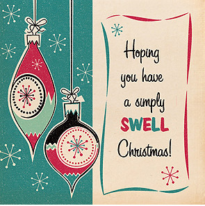 retro christmas cards - Hoping you have a simply Swell Christmas!