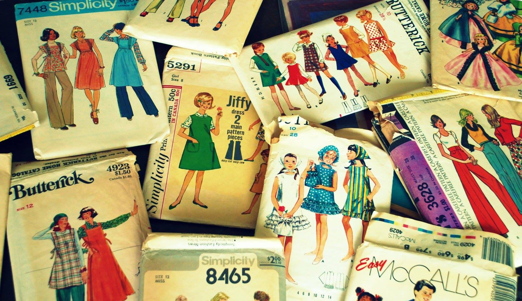 commercial sewing patterns - 1669 In Canada, 60C Size 12 Ol 2 Miss Size 12 Butterick, Tarick Home Catalog 7448 Simplicity 150 Canada $1.60 $1.50 4923 Miss Size 12 Simplicity Prin altern 50c In Canada 60c Size 8 5291 8465 attern Book Simplicity Fashion New