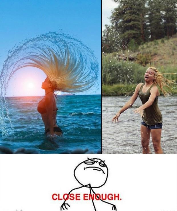 hair flip water - Close Enough A