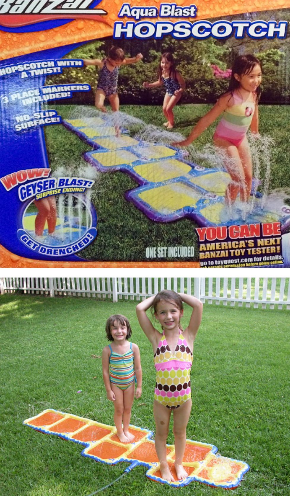 DAW222 Aqua Blast Hopscotch Hopscotch With Twist Arkers Luded Ip Ace! Twowe Cvser Blasty Rprise Endingi Surprise Get De Youcan Be America'S Next Banzai Toy Tester! go to toyquest.com for details. Enched n ermission betere going online Viditet