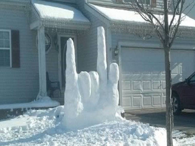 yard snow sculpture