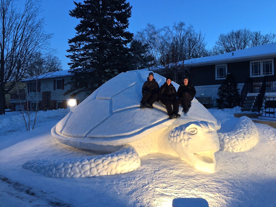 giant snow sculptures