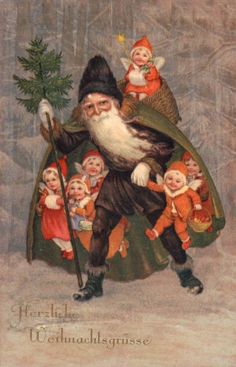 vintage german christmas card