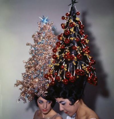 vintage christmas tree hair