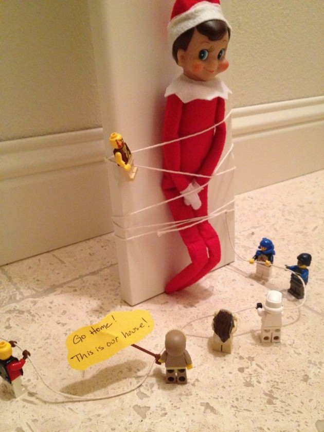 elf on a shelf ideas - Go Home This is our house!