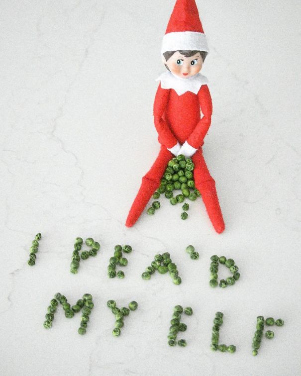 elf on the shelf ideas with peas