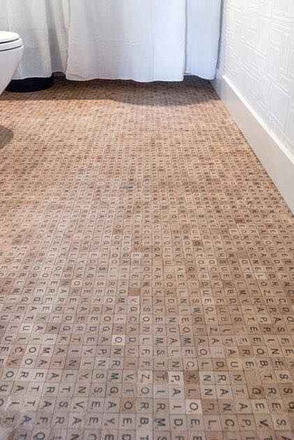 scrabble floor tile