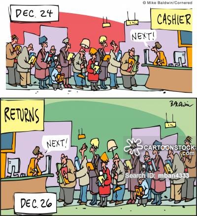 boxing day comic - Mike BaldwinCornered Dec. 24 Cashier Next! BALOwin Returns Next Scartoonstock D .com Search Id mban4333 mban I Dec. 26