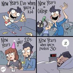 new years eve joke - New Year's Eve when New Year's You're a 11 kid College New 205 Years you New Year's when you're pushin 30 of te