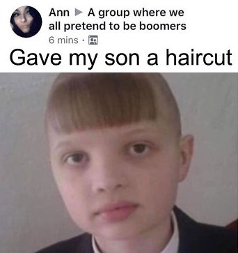 millennials pretending to be baby boomers - Ann A group where we all pretend to be boomers 6 mins. Gave my son a haircut