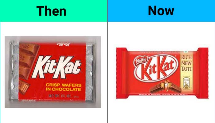 kit kat - Then Now Nesde Rich New Taste Crisp Wafers In Chocolate S kype