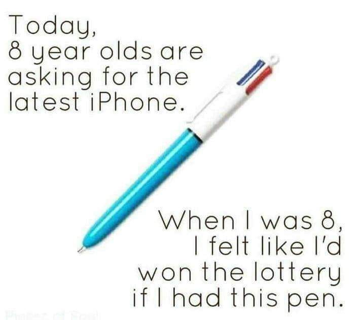 pen - Today, 8 year olds are asking for the latest iPhone. When I was 8, I felt I'd won the lottery if I had this pen.