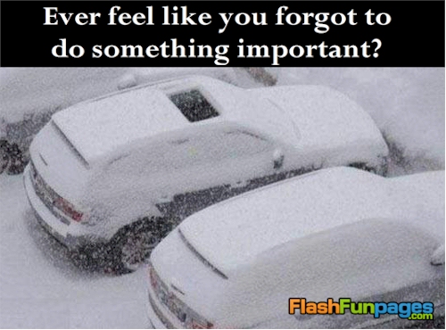 funny winter memes - Ever feel you forgot to do something important? FlashFunpages