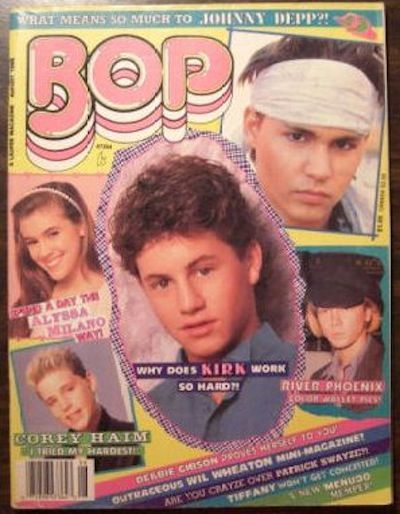 bop magazine posters - What Means So Mucr To Johnny Depp?! Why Does Kirk Work So Hardti River Phoenix So Corey Haim Tembardeste Debbie Caso Noves 100 Outrceous Wil Wheaton Mini Ragazine Are You Crayee Oven Patrick Sway Tiffany Otg Conte W Menudo M