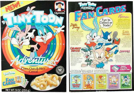 tiny toon adventures cereal - Quaker Fun to Collector Trade! Com, Oats & Rice Cereal Net Wt. 9 Oz. 255