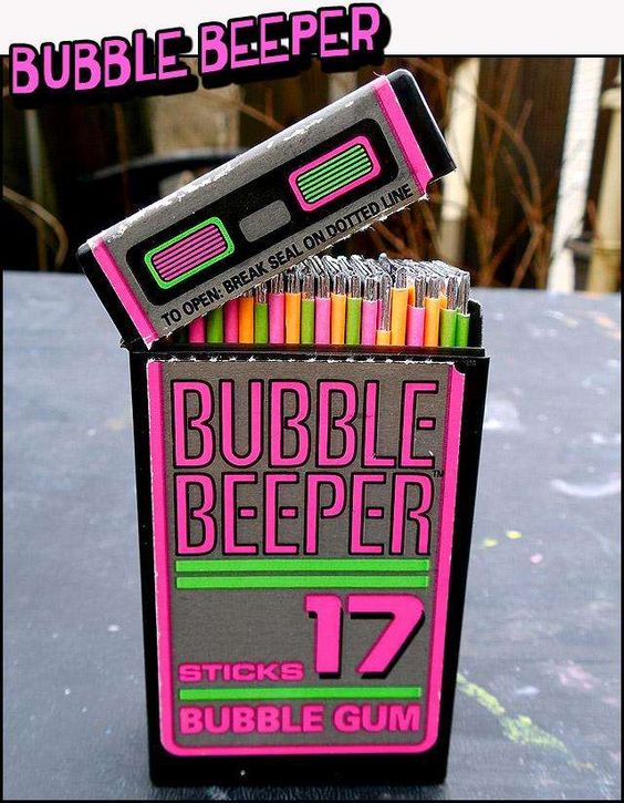bubble beeper gum - Bubble Beeper To Open Break Seal On Dotted Line Bubble Beeper Sticks Bubble Gum