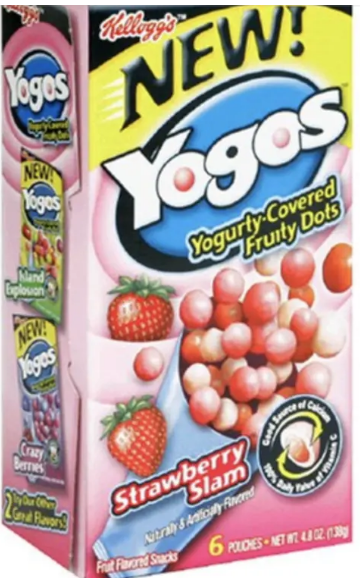yogos - New! Ogos YogurtyCovered Fruity Dots Strawberry Slam Beras 6 205212 Fan Suck