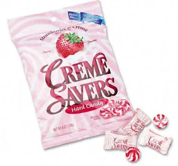 creme savers - side what Flavor Race Cre creme wberries strawb Creme Savers Hard Candy Net Wt 6 Oz 1705 Neve Sreme Savers Savers