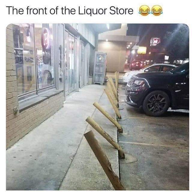 parking in front of liquor store - The front of the Liquor Store e