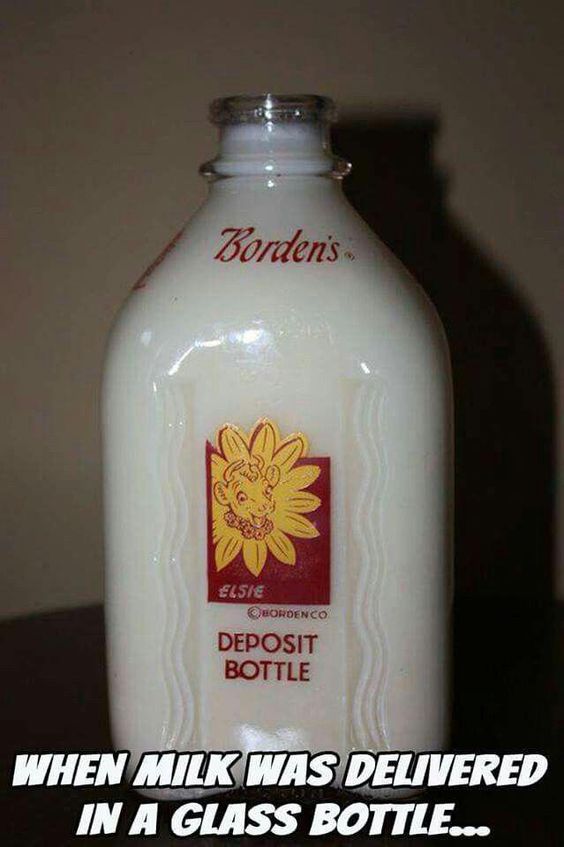 glass bottle - Borden's Elsie Bordenco Deposit Bottle When Milk Was Delivered In A Glass Bottle.