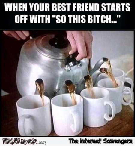 serving tea meme - When Your Best Friend Starts Off With "So This Bitch.." PMsure.com The Internet Scavengers