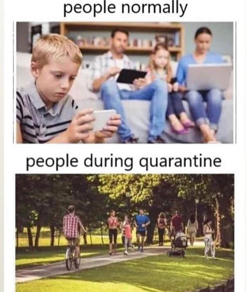 people - people normally people during quarantine