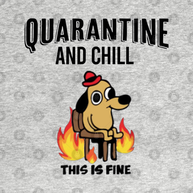 quarantine meme - Quarantine And Chill This Is Fine