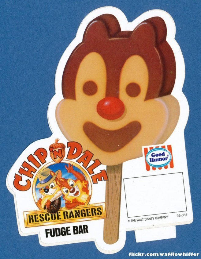 chip and dale ice cream bars - Good Humor Amps 92053 The Walt Disney Company Rescue Rangers Fudge Bar flickr.comwafflewhiffer