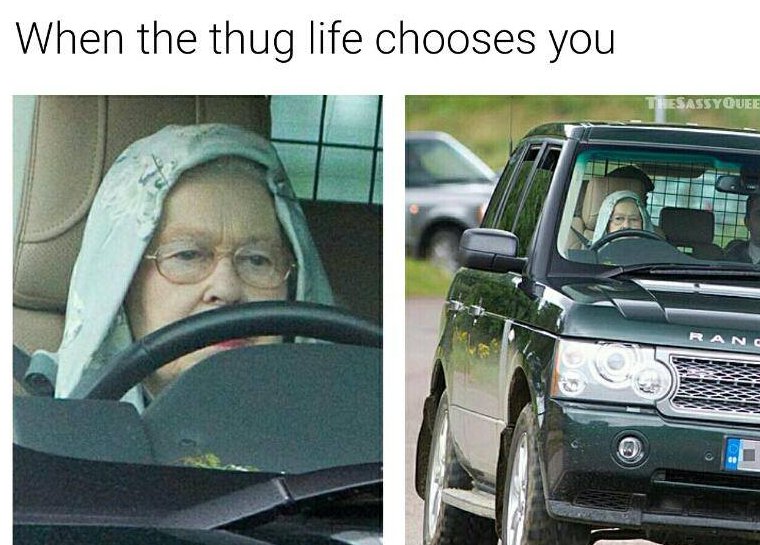 range rover hoodie queen - When the thug life chooses you Esassy Guee