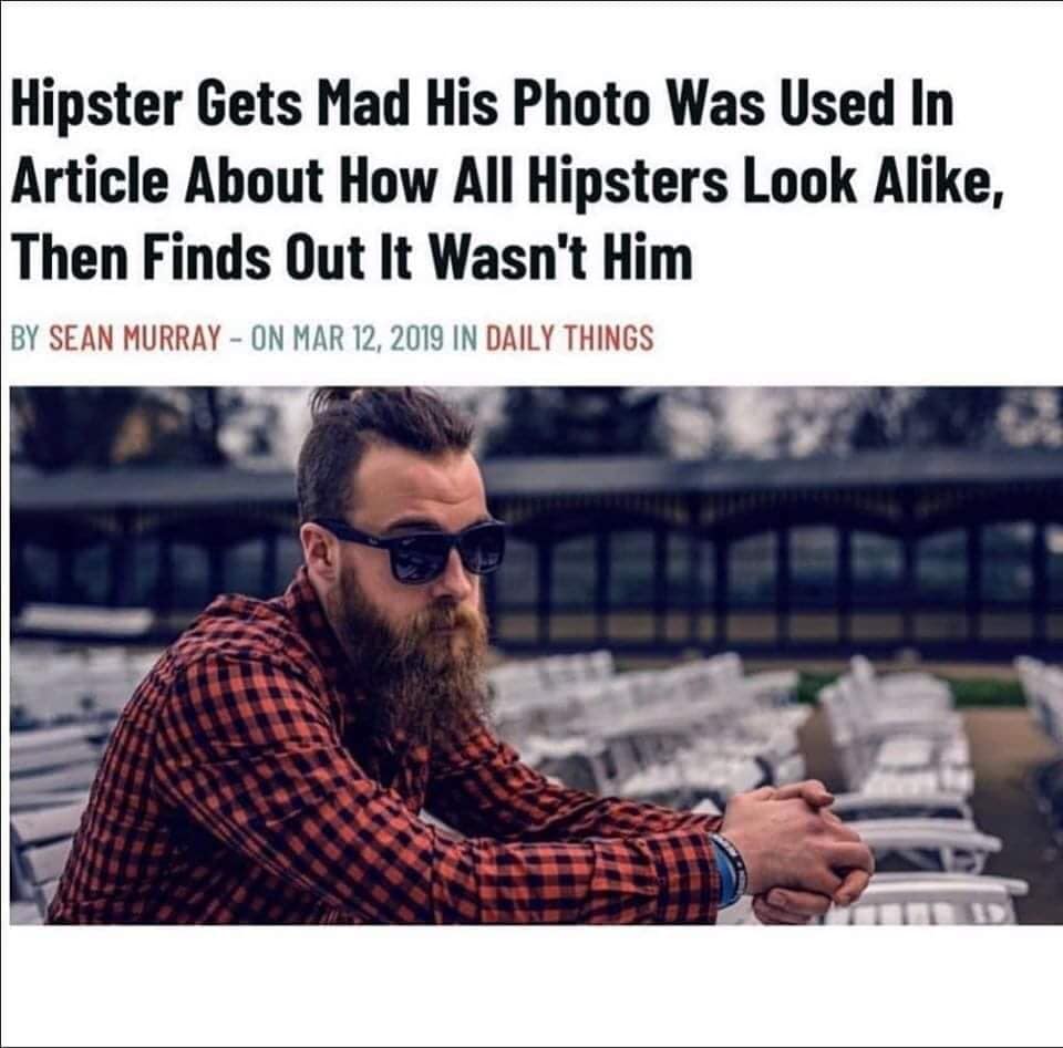 hipster gets mad his photo was used - Hipster Gets Mad His Photo Was Used In Article About How All Hipsters Look A, Then Finds Out It Wasn't Him By Sean MurrayOn In Daily Things