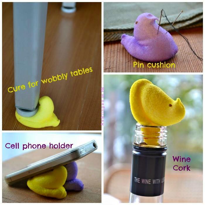 peeps funny - Pin cushion cure for wobbly tables Cell phone holder Wine Cork The Wine With Le