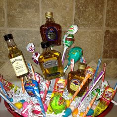 easter baskets for adults alcohol and candy