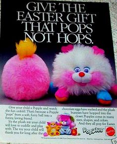 80s easter - Give The Easter Gift That Pops Not Hops. O the p led with hefur Thai usealle from other thew your child wito da wich The two cha hank you for longur show and the pluh sue herede hape and And they all for s Popple